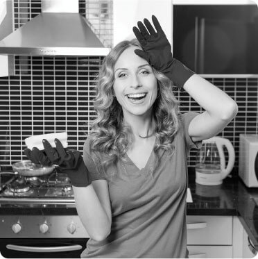 photo of two female cleaners doing work