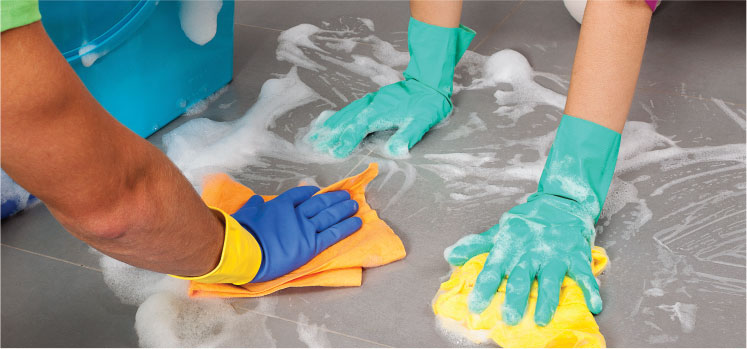 photo of multiple Cleaners Cleaning a floor